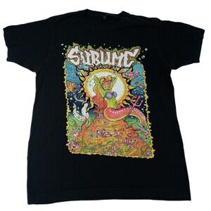 Sublime Mermaid Graphic T Shirt Black Men's Size Medium